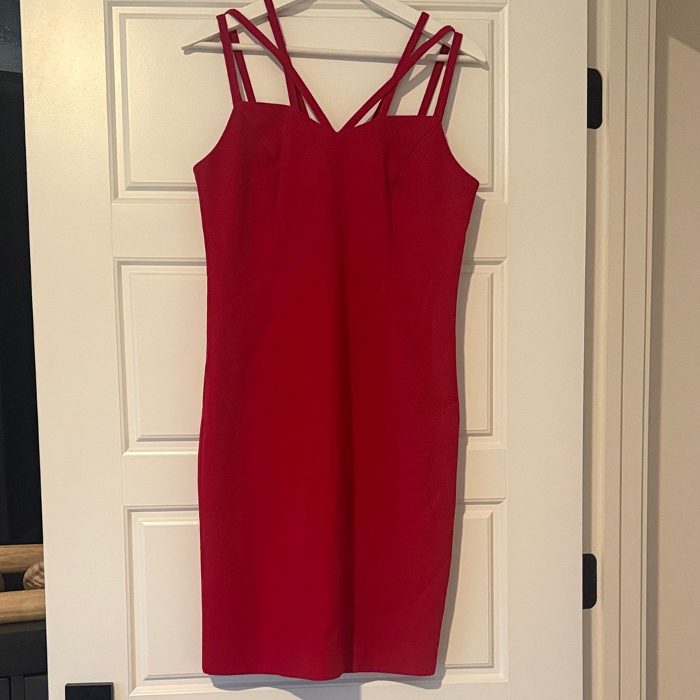Laundry Red straps cocktail dress 6